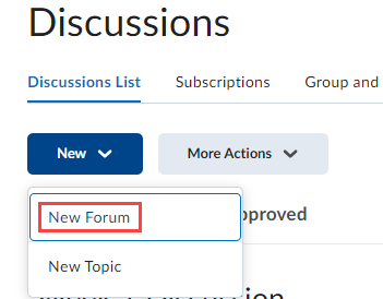 create a new forum