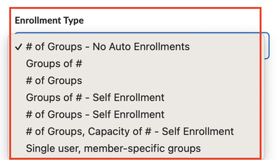Group enrollment types