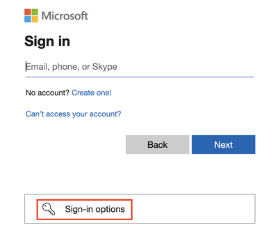 Select sign-in options.