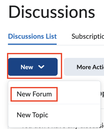 Create a new forum