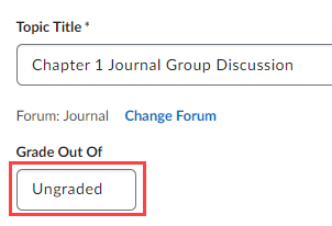Enable grading the discussion topic